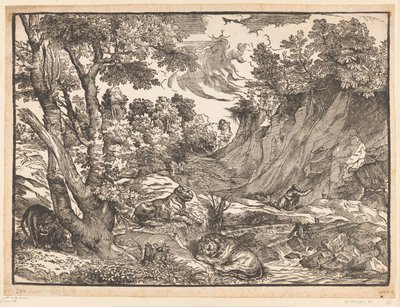 Landscape with Saint Jerome by Titiaan