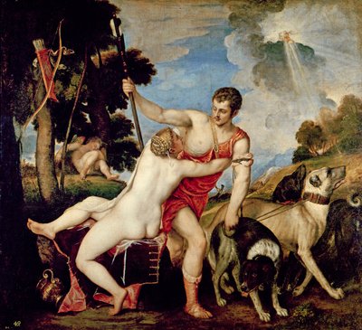 Venus and Adonis by Tiziano Vecelli