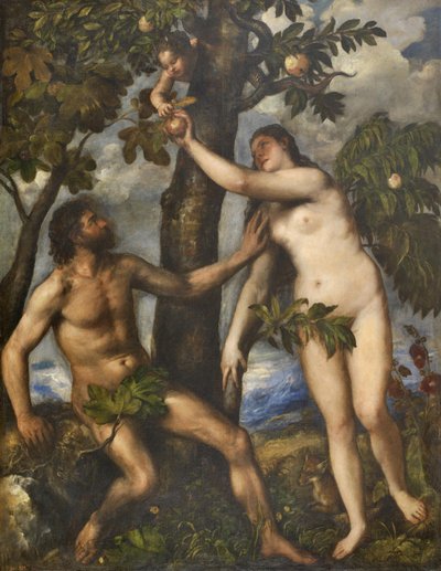 Adam and Eve, c.1550 by Tiziano Vecelli