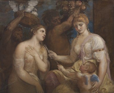 Allegory of Venus and Cupid by Tiziano Vecelli