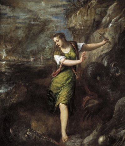 Saint Margaret, c. 1565 by Tiziano Vecelli