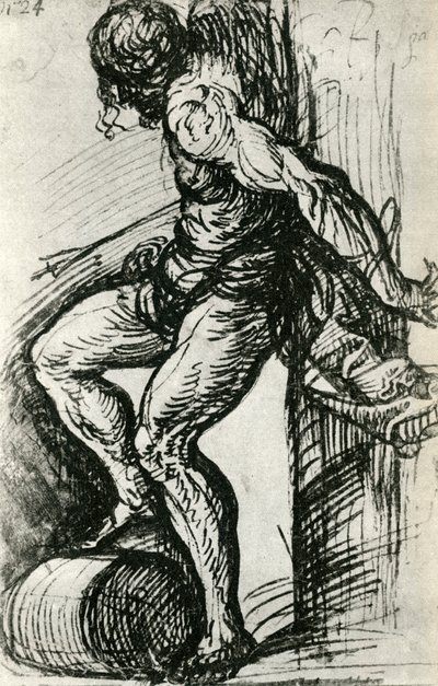 Sketch for the St Sebastian, c1518 by Tiziano Vecelli