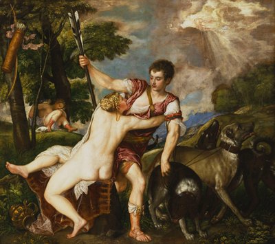 Venus and Adonis by Tiziano Vecelli