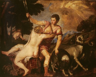 Venus and Adonis by Tiziano Vecelli