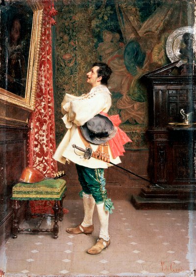 Before a Portrait by Tito Conti