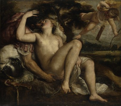 Mars, Venus and Cupid by Tiziano Vecelli