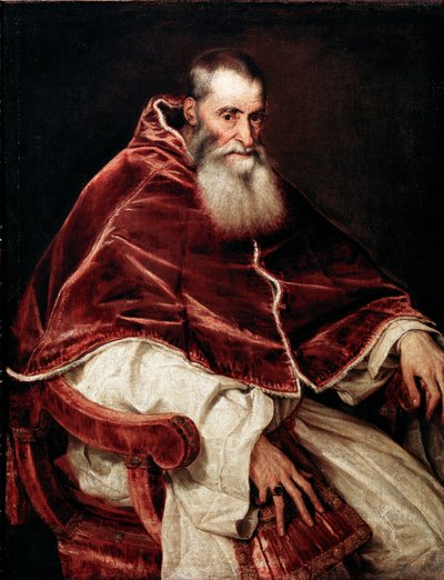 Portrait of Pope Paul III by Tiziano Vecelli