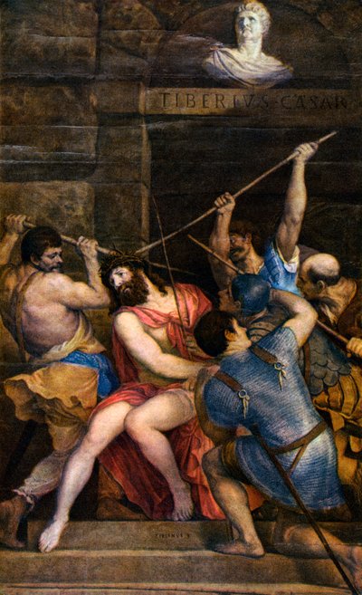 The Crowning with Thorns by Tiziano Vecelli