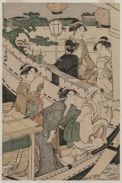 Boating Party on the Sumida River by Torii Kiyonaga