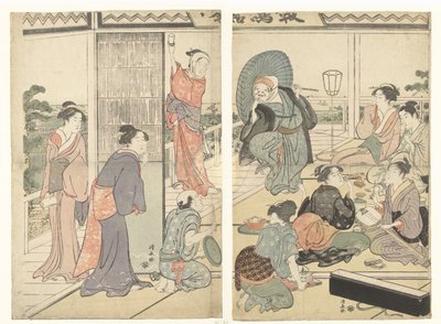 Festival at the Komeikan Teahouse by Torii Kiyonaga