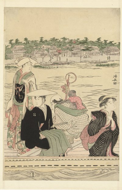 Ferry on the Sumida River by Torii Kiyonaga