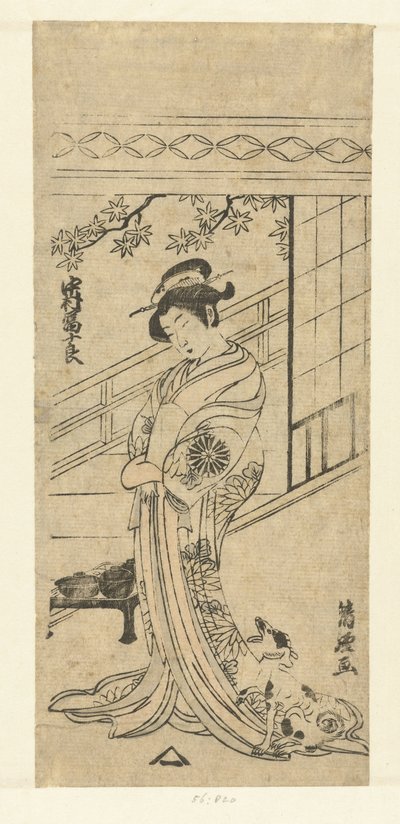 Nakamura Tomijuro in Female Role by Torii Kiyotsune