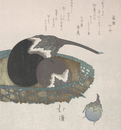 Eggplants in a Basket by Totoya Hokkei