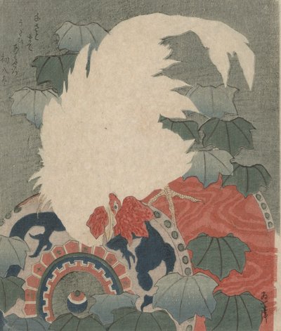 Rooster on a Drum by Totoya Hokkei