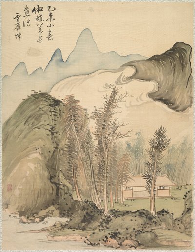 Hut Amidst the Trees by Tsubaki Chinzan