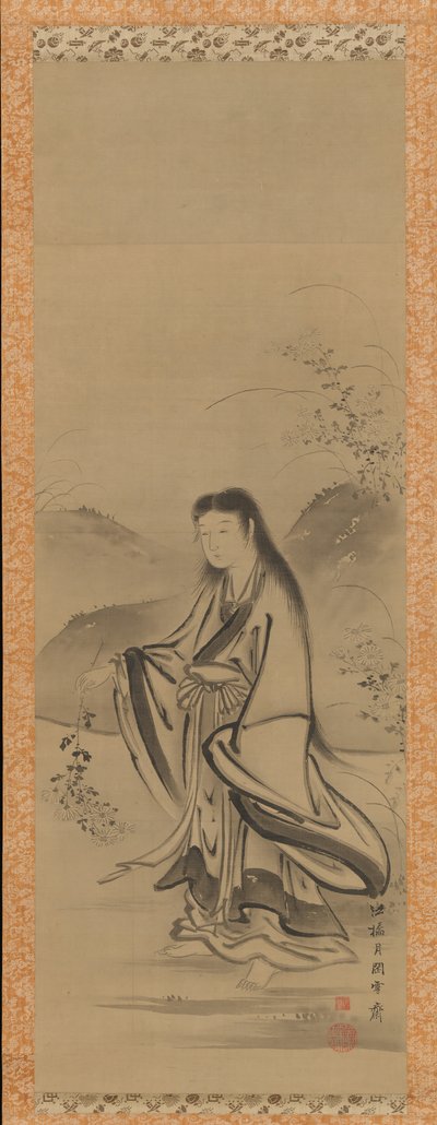 Kiku Jido Chrysanthemum Boy by Tsukioka Sessai