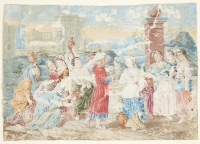 Eliezer Giving Rebecca Jewelry at the Well by Ubekendt