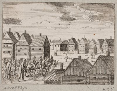 Entry into a Russian Town by Ubekendt