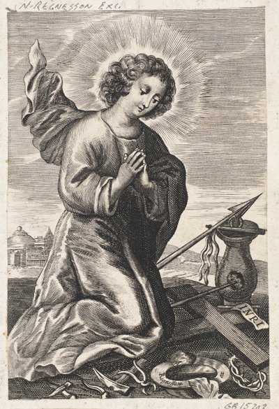 The Christ Child Kneeling Before the Instruments of the Passion by Ubekendt