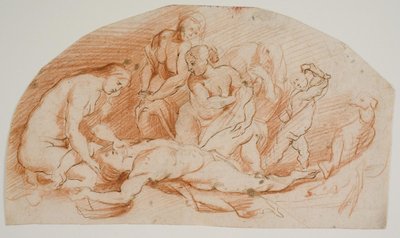 Venus Lamenting Over the Dead Adonis by Ubekendt