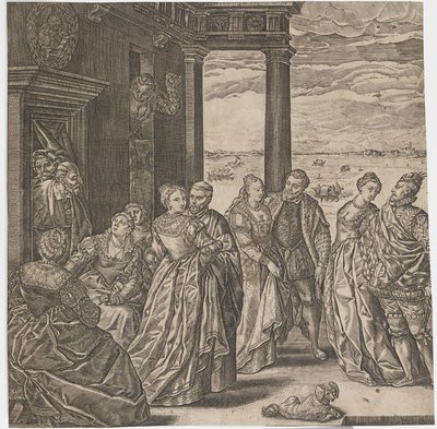 The Venetian Ball by Ubekendt nederlandsk 1600 tallet
