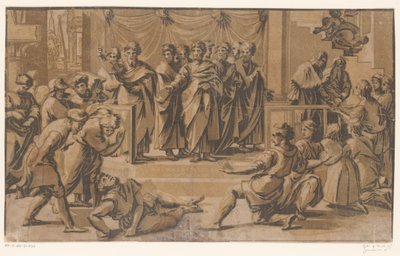 Death of Ananias by Ugo da Carpi