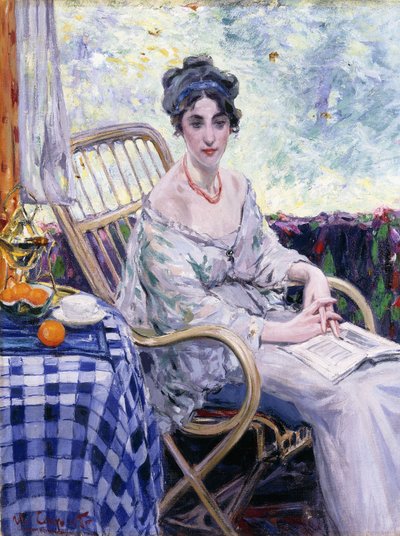 On the Veranda by Ulisse Caputo