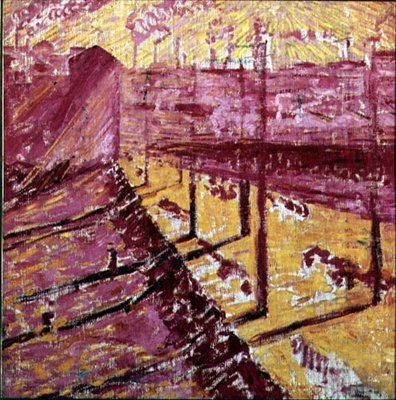 Suburb of Milan by Umberto Boccioni