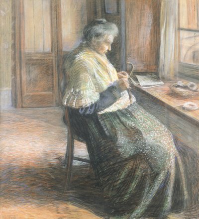 The Mother Portrait of Aged Woman by Umberto Boccioni