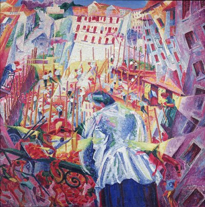The Street Enters the House by Umberto Boccioni