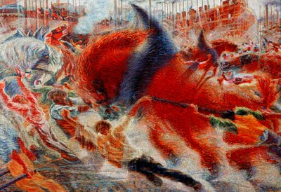 The City Rises by Umberto Boccioni