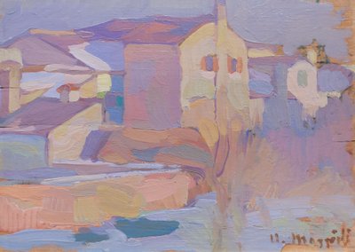 Little landscape of Burano by Umberto Moggioli