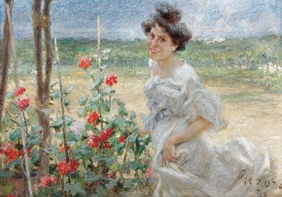 In the Flower Garden by Umberto Veruda