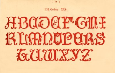 13th Century Manuscript, 1862 by Unbekannt