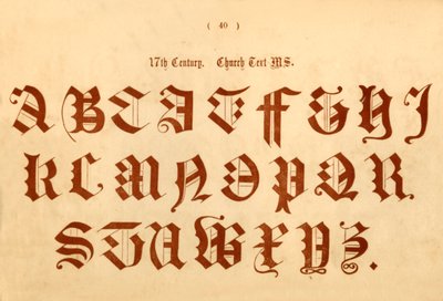 17th Century Church Text MS., 1862 by Unbekannt