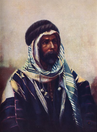A Bedouin Sheikh Wearing Burnouse by Unbekannt