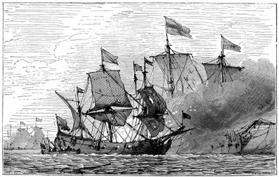 A French Brûlot Fire Ship by Unbekannt