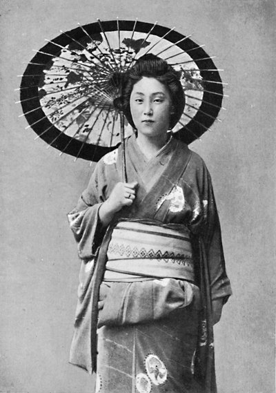 A Japanese lady in walking costume by Unbekannt