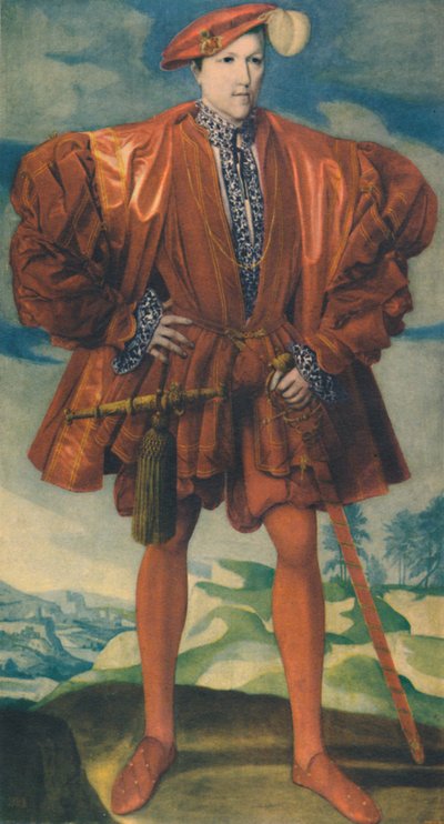 A Young Man in Red, c.1550, 1948 by Unbekannt