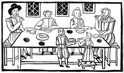 A family meal by Unbekannt