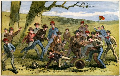 A game of football by Unbekannt