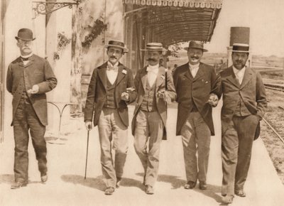 A Group of Gentlemen Walking, 1937 by Unbekannt