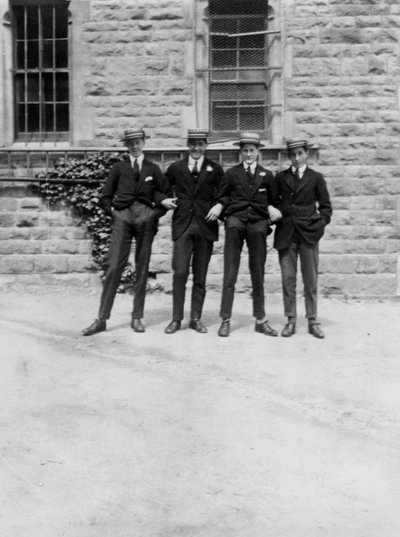 A Group of Schoolboys or Students, c. 1900s-1930s by Unbekannt