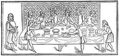 A king at dinner by Unbekannt
