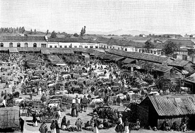 A market place, Chile, 1895 by Unbekannt