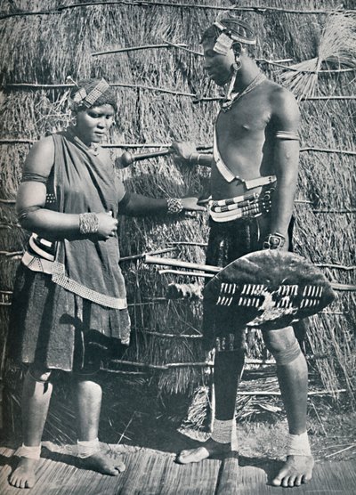 A Pair of Zulu Lovers by Unbekannt