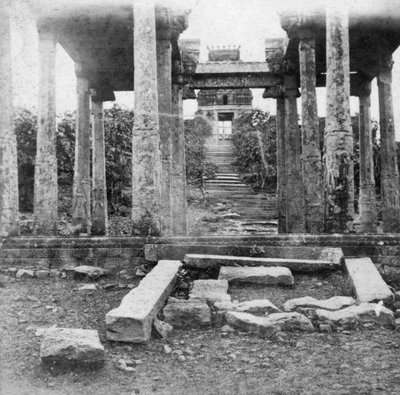 A Ruined Temple Near Madras, India by Unbekannt