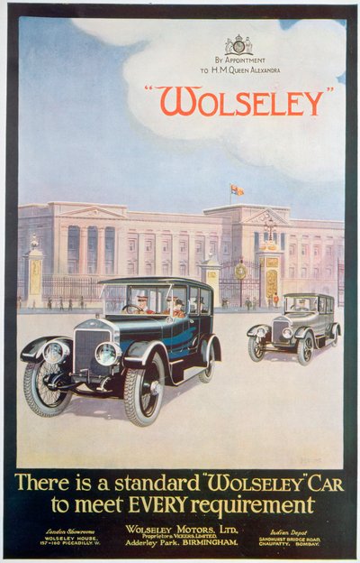 Advert for Wolseley Motor Cars, 1922 by Unbekannt