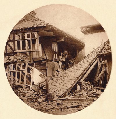 Air raid damage in Croydon by Unbekannt