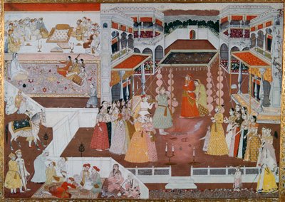 An Indian marriage painting from Lucknow by Unbekannt